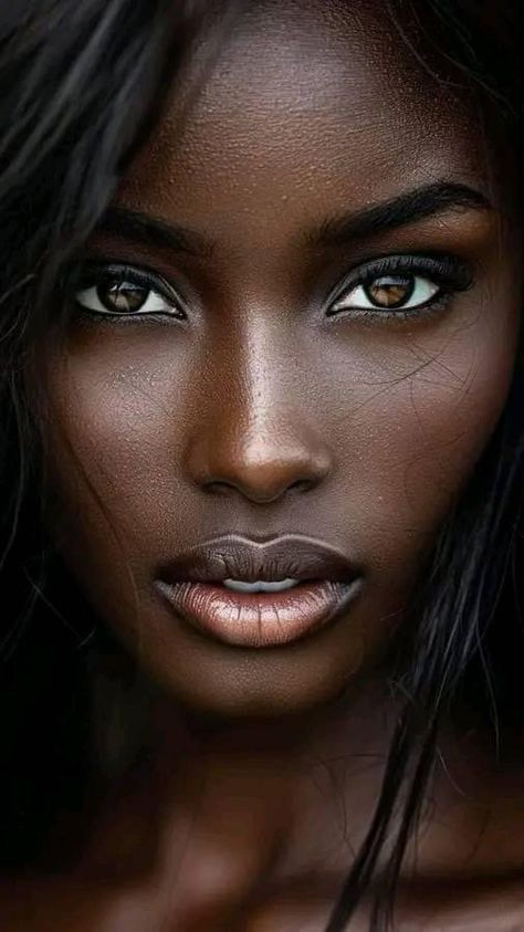 Chocolate Brown Hair Color, Female Faces, Chocolate Brown Hair, Beauty Photoshoot, Dark Skin Beauty, Beauty Shoot, Beauty Portrait, Dark Skin Women, African Beauty