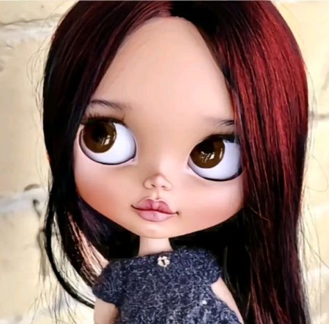 darkred haired blythe doll Blythe Doll, Red Hair, Dolls, Red, Hair