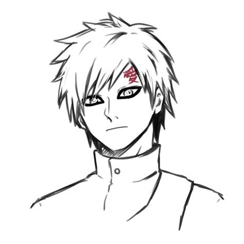 Gaara Manga, Gaara Tattoo, Naruto Sketch Drawing, Naruto Boys, Naruto Gaara, Kakashi Sensei, Anime Drawings Tutorials, Naruto Art, Naruto Characters