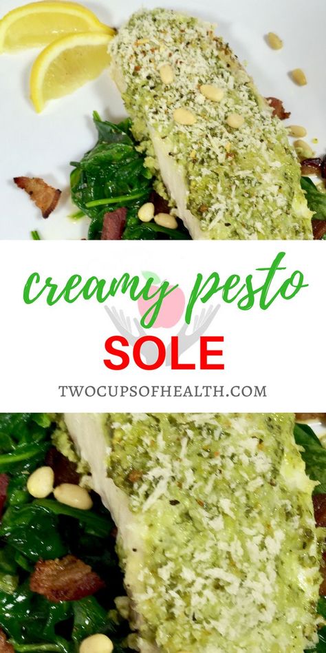 Pesto Fish Recipes, Pesto Fish, Sole Recipes, Sole Fish, Fish Varieties, Creamy Pesto, Healthy Fish, Dinner Inspiration, Pesto Recipe