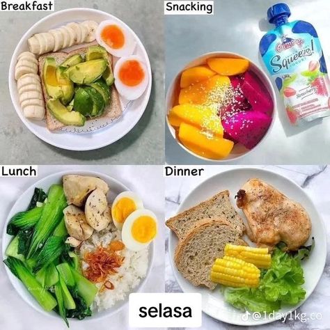 Diet Sehat, Resep Diet, Healthy Menu, Makanan Diet, High Protein Breakfast, Ramadan Recipes, Diet Menu, Breakfast Snacks, Healthy Diet Recipes