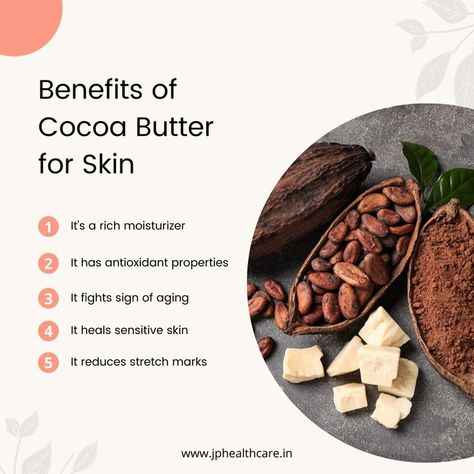 Cocoa Butter Benefits Skin, Chocolate Skincare, Cocoa Butter Benefits, Cocoa Butter Recipes, Selfcare Recipes, Body Butter Recipe Homemade, Cocoa Butter Cream, Shower Care, Cocoa Butter Lotion