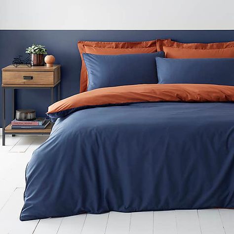 Navy Burnt Orange Bedroom, Blue And Copper Bedroom, Navy And Copper Bedroom, Navy And Burnt Orange Bedroom, Orange And Navy Bedroom, Navy Blue And Orange Bedroom, Navy And Orange Bedroom, Bedroom Mustard, Orange Bedrooms