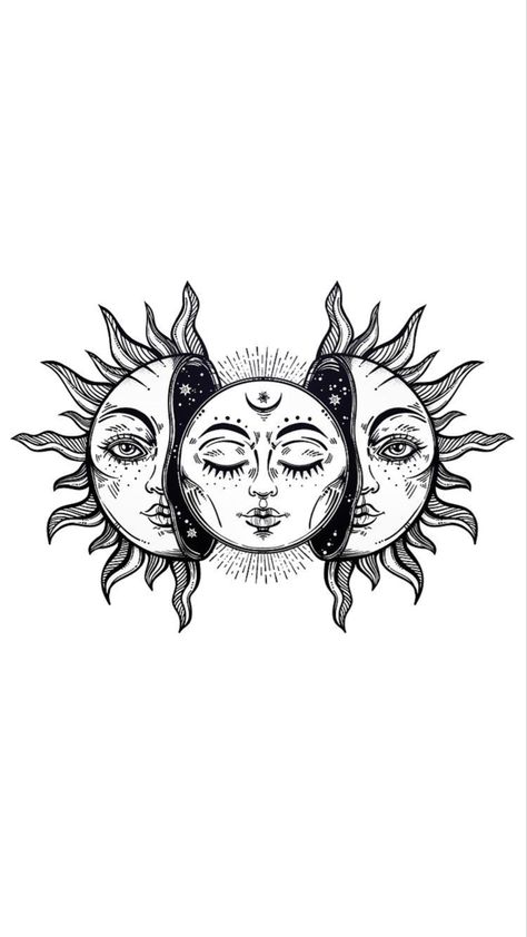 Sun Tarot Wallpaper, Comfort Art, Pencil Sketch Drawing, Art Theme, Sun Art, Black Ink Tattoos, Zodiac Art, Doodle Sketch, Cool Pictures Of Nature