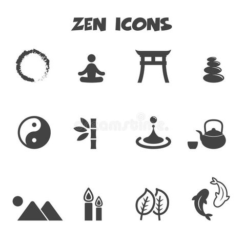 Zen Icon, Zen Symbols, Zen Illustration, Zen Logo, Symbols Illustration, Zen Symbol, Zen Mind, Nature Symbols, Vector Symbols