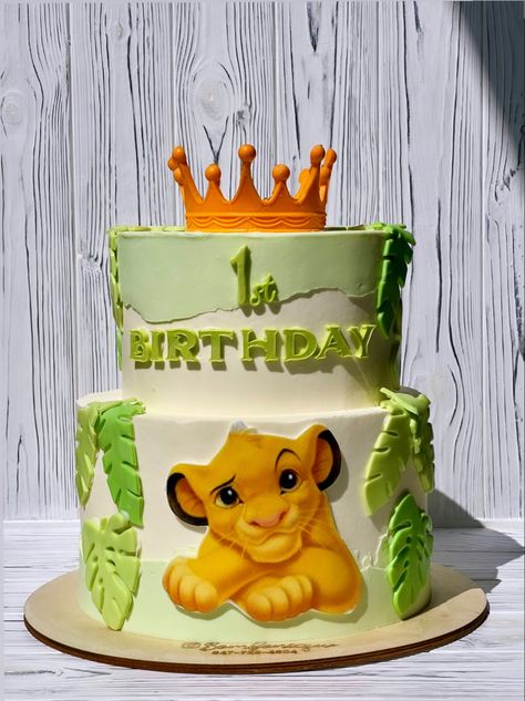 Lion King Party Decorations, Ideas Para Cumpleaños, Lion King Cake, Lion King Birthday Party Ideas, Lion Birthday Party, Simba Lion King, Lion King Theme, Baby Boy Birthday Cake, Jungle Thema