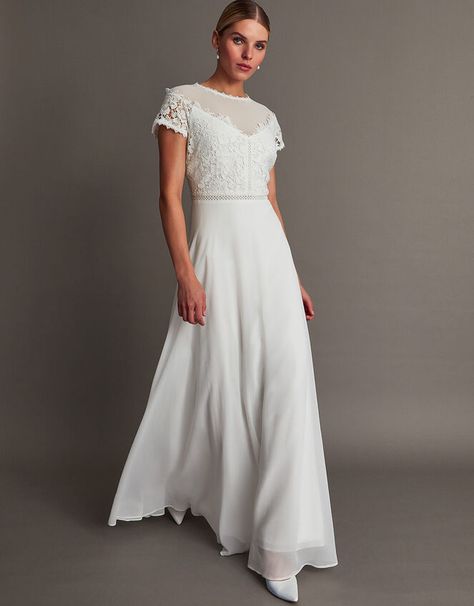 Ivory Wedding Dresses, Bridal Maxi Dress, Bridal Maxi, Lace Bridal Dress, Plain Skirt, Prom Dress Shoes, Girls Summer Tops, Occasion Wear Dresses, Bridal Dresses Lace