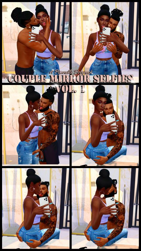 Sims 4 Couple Mirror Selfie Poses, Sims 4 Mirror Selfie Poses, Sims 4 Male Poses, Sims 4 Couple Poses, Sims Poses, Couples Pose, Sims 4 Cas Mods, 4 Poses, Play Sims 4