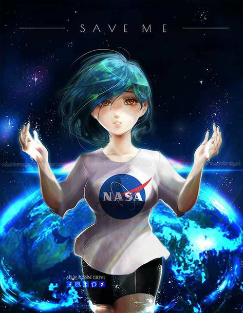 Kawaii Earth, Earth Chan, Space Anime, Anime Galaxy, Moon Moon, Anime Version, Galaxy Art, Popular Anime, Image Macro