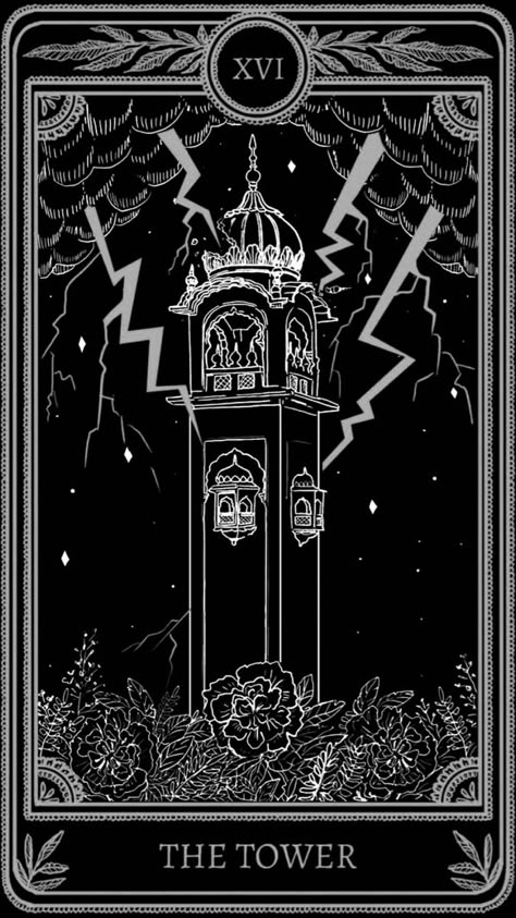 Tower Tarot Card, The Tower Tarot Card, The Tower Tarot, Tarot Prediction, Fortune Telling Cards, Esoteric Art, Witchy Wallpaper, Free Tarot, Tarot Cards Art