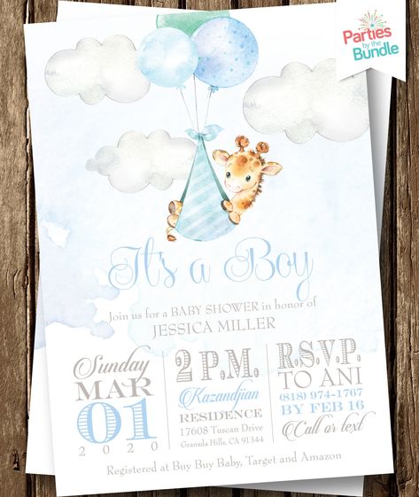 Giraffe Baby Shower Theme Boy, Giraffe Baby Shower Theme, Giraffe Theme, Giraffe Baby Shower Invitations, Penguin Baby Showers, Baby Cubs, Blue Giraffe, Baby Shower Giraffe, Baby Shower Deco