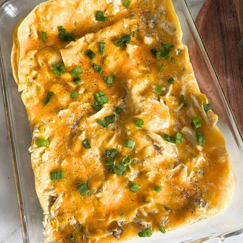 Trisha Yearwood's Chicken Tortilla Casserole - Recipe Diaries Creamy Green Chili Chicken Tortilla Casserole, Trisha Yearwood Chicken Enchiladas, Turkey Tortilla Casserole, Chicken And Corn Tortillas, Chicken Flour Tortilla Casserole, Tortilla Chip Chicken Casserole, Tortilla Casserole Recipes Chicken, Chicken Flour Tortilla Recipes, Chicken Tortilla Casserole Recipes