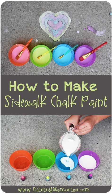 Sidewalk Chalk Paint, Palm Sunday Crafts, Paint Tutorial, Outdoor Activities For Kids, Sidewalk Chalk, Toddler Fun, Craft Activities For Kids, Simple Recipe, Summer Crafts