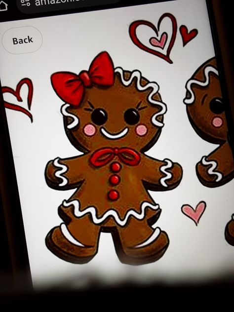 Gingerbread Girl Drawing, Gingerbread Man Painting On Canvas, Christmas Window Painting Gingerbread, Gingerbread Painting Ideas, Christmas Paintings Gingerbread, Gingerbread House Paintings, Gingerbread House Painting On Canvas, Cute Easy Christmas Paintings, Gingerbread Window Painting