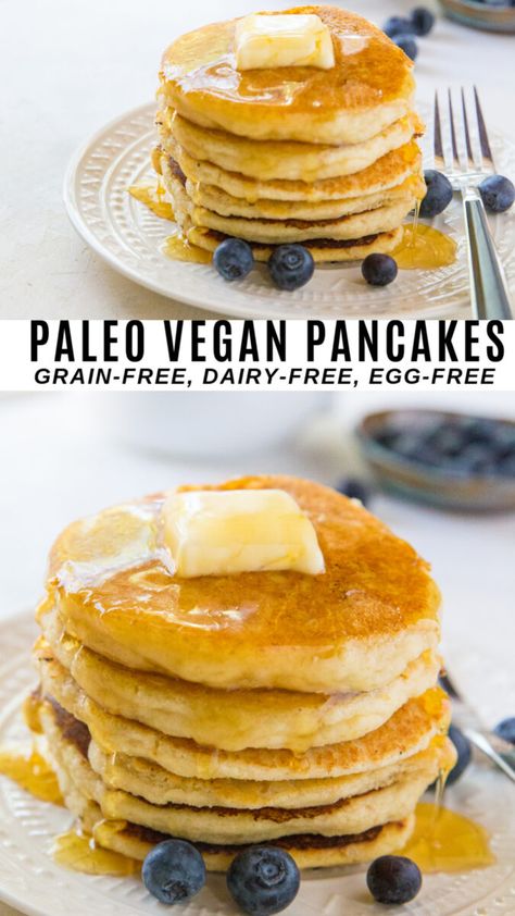 Keto Vegan Pancakes, Paleo Vegan Pancakes, Paleo Breakfast Egg Free, Paleo Pancakes Coconut Flour, Breastfeeding Food, Desert Pics, Vegan Gluten Free Pancakes, Egg Free Pancakes, Vegan Board