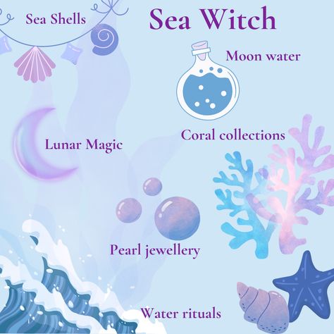 Sea Witch Aesthetic Dark, Ocean Witch Aesthetic, Sea Witch Outfit, Sea Witch Aesthetic Outfit, Siren Bedroom, Siren Magic, Seashells Witchcraft, Water Spirituality, Sea Witch Art