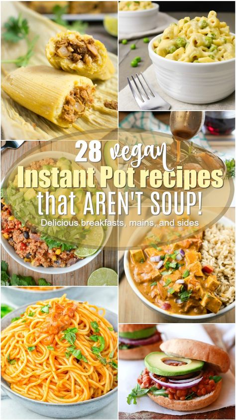 If you’ve been looking for heartier vegan Instant Pot recipes, then you’ve come to the right place. We’ve got plenty of comforting one-pot breakfasts, dinners and sides. So keep your Instant Pot busy and the dishes at a minimum. #instantpot #instantpotrecipes #veganrecipes #meatlessmonday #veganbreakfasts #vegandinners #vegansides via @WYGYP Instapot Recipes Chicken, Vegan Instant Pot, Instant Pot Recipes Vegetarian, Vegan Instant Pot Recipes, Vegetarian Instant Pot, Vegan Style, Vegan Brunch, Vegan Eats, Instant Pot Dinner Recipes