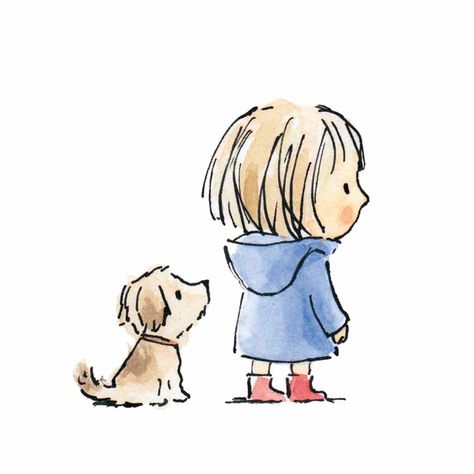 Shop — Jane Massey Jane Massey, Girl And Her Dog, 강아지 그림, 캐릭터 드로잉, Children's Book Illustration, A Drawing, Whimsical Art, Children Illustration, Art Drawings Sketches