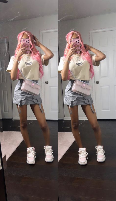 Amiri Birthday Outfit, Pink Amiri Outfit, Pink Amiri Shoes Outfit, Jordan 5 Easter Outfit, Pink Amiri Sneakers Outfit, Amiri Outfits Black Women, Amiri Shoes Outfit Black Women, Hightop Outfits, Parody Flicks