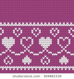 knitted seamless pattern hearts Tunic Knitting Patterns, Fair Isle Chart, Knitted Mittens Pattern, Kids Knitting Patterns, Machine Knit, Little Cotton Rabbits, Fair Isle Knitting Patterns, Baby Sweater Knitting Pattern, Pull Bebe