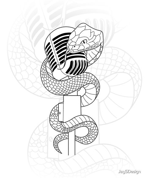 Snake Money Tattoo, Ball Python Tattoo Black And White, Snake Wrapped Around Drawing, Snake Black And Grey Tattoo, Snake Tattoo Black And White, Hand Tatts, Microphone Tattoo, Trippy Snake Tattoo, Wrap Around Tattoo