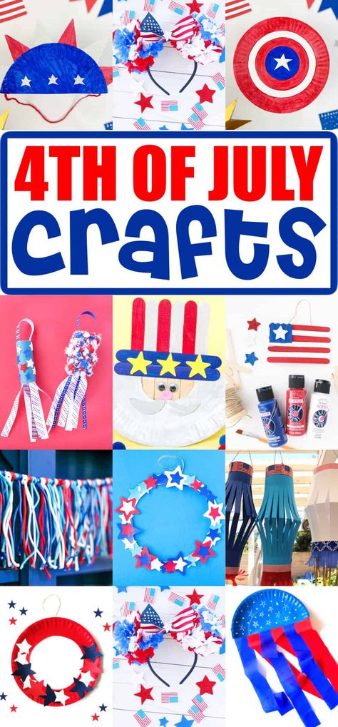 Engage kids in exciting 4th of July crafts! Celebrate Independence Day with patriotic projects and foster their creativity. Uncle Sam Craft, Patriotic Crafts For Kids, Fourth Of July Activities, Kids Fourth Of July, American Flag Crafts, Fourth Of July Crafts For Kids, July Crafts For Kids, Kids 4th Of July, July Activities