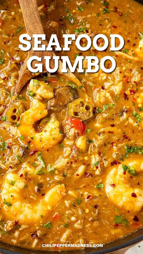 Heaven In A Bowl, Gumbo Recipe Easy, Seafood Gumbo Recipe, Seafood Stew Recipes, Recipes Seafood, Cajun Dishes, Seafood Gumbo, Best Seafood Recipes, Seafood Stew