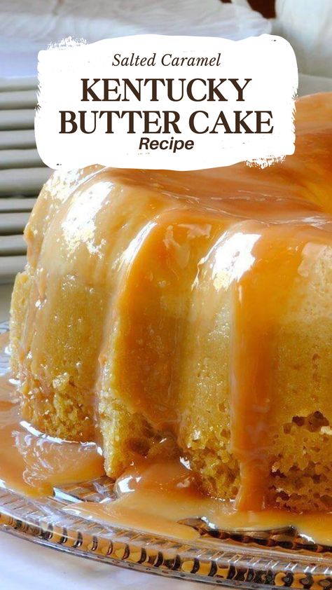 It is always requested because it is so delicious, and it is the easiest cake in the world to make. Salted Caramel Kentucky Butter Cake Ina Garten, Honey Whiskey Cake, Butter Toffee Cake Recipe, Caramel Bundt Cake Recipes From Mix Boxes, Caramel Bundt Cake Recipes, Old Fashioned Caramel Cake, Ky Butter Cake, Baked Goods Recipes Desserts, Senior Cakes