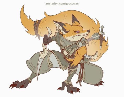 Fox Character, Animal Anatomy, Anatomy Study, Dungeons And Dragons Characters, Fox Art, Professional Art, Art Portfolio, Art Lovers, Creature Design