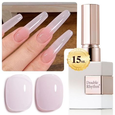 PRICES MAY VARY. Jelly Milky GEL POLISH: 1 pc 15ml jelly gel polish, different layers with different effects,need to be cured under UV or LED Lamp for 60-120s. Must apply with Base Gel and Top Coat. Please shake the bottle or warm it with hot water before use, to acheive a better effect. HIGH DURABILITY: Easy to apply even for the beginner, effect last long for 28 days and bring you high gloss shine under proper application. It is an ESSENTIAL for every nail art lover! HEALTHY FORMULA: 9 toxin f Light Purple Jelly Nails, Jelly Nail Polish, Jelly Nail, Nail Polish Nail Art, Jelly Nails, 28 Days, Elegant Nails, Nail Art Diy, Top Coat