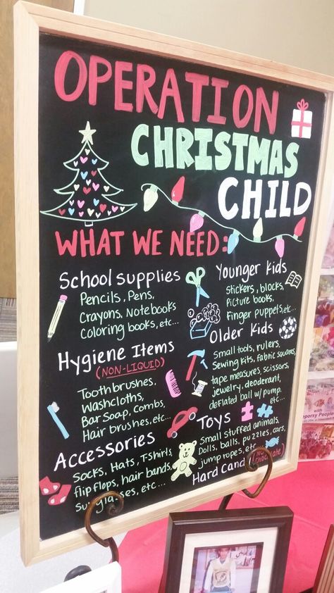 Chalkboard donation board Shoe Box Donation Ideas, Occ Display Ideas, Christmas Community Event Ideas, Donation Box Ideas Fundraising, Christmas Donation Ideas, Donation Box Ideas, Evangelism Ideas, Outfit Pencil Skirt, Skirt Outfits Casual