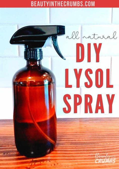 Diy Lysol Spray, Diy Disinfecting Spray, Lysol Spray, Disinfecting Spray, Homemade Cleaning Supplies, Natural Disinfectant, Disinfectant Spray, Diy Sprays, Homemade Cleaning Products