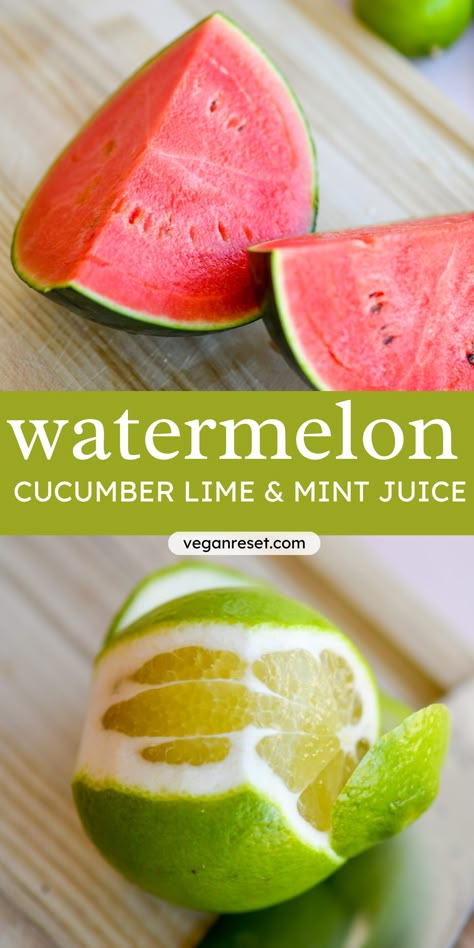 This watermelon juice is the perfect summer juice: refreshing, filling, and easy to make. It's raw vegan, healthy, gluten-free, hydrating, quick & easy to make and super delicious! #juicing #juice #juicerecipes #vegan 🍉 Watermelon Mint Juice, Juicing Recipes Watermelon, Hydration Juice Recipe, Watermelon Juicing Recipes, Fresh Pressed Juice Recipes, Watermelon Juice Recipe Juicers, Juice Recipes For Health, Summer Juice Recipes, Fresh Squeezed Juices