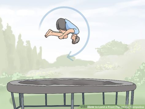 3 Ways to Land a Front Flip on the Trampoline - wikiHow How To Land A Front Flip On A Trampoline, How To Do Front Flip, How To Do A Front Flip On A Trampoline, Front Flip, Girls Bedroom Furniture, Teen Bedroom Designs, Cheer Stunts, Play Furniture, Playroom Design