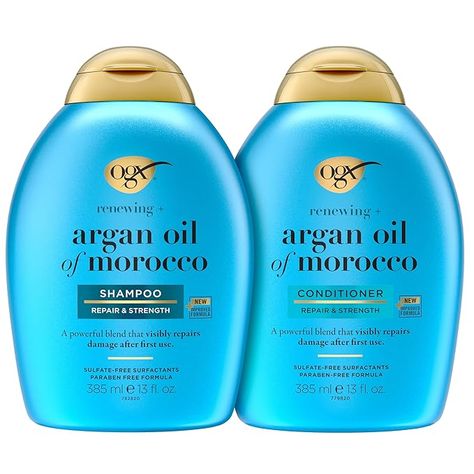 Amazon.com : OGX Renewing + Argan Oil of Morocco Shampoo & Conditioner Set, 13 Fl Oz (Pack of 2) (packaging may vary), Blue : Beauty & Personal Care Argan Oil Of Morocco Shampoo, Ogx Hair Products, Argan Oil Of Morocco, Body Shaver, Purple Shampoo And Conditioner, Argan Oil Shampoo, Shampoo And Conditioner Set, Moroccan Argan Oil, Blue Beauty