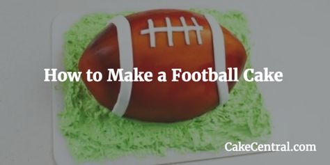 Football season is well underway now, and we wanted to share this fun tutorial that demonstrates how to create a beautiful football cake.... Football Shaped Cake, Brown Food Coloring, Flower Pot Cake, Boozy Cupcakes, Circle Cake, Pot Cakes, Football Cake, Fondant Cake Toppers, Cake Central