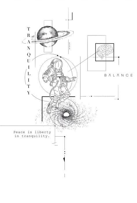 Space Fine Line Tattoo, Fibonacci Sacred Geometry, Tattoo Astronaut, Fibonacci Tattoo, Alice In Wonderland Drawings, Line Art Tattoos, Fine Line Tattoos, Line Tattoos, Fine Line