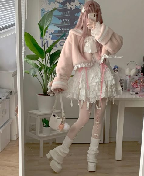 @ mirukurum on instagram Pastel Outfits Aesthetic, Pink Alt, Kawaii Outfit Ideas, Pastel Outfit, Kawaii Fashion Outfits, Online Activities, Pink Outfits, Really Cute Outfits, Kawaii Clothes