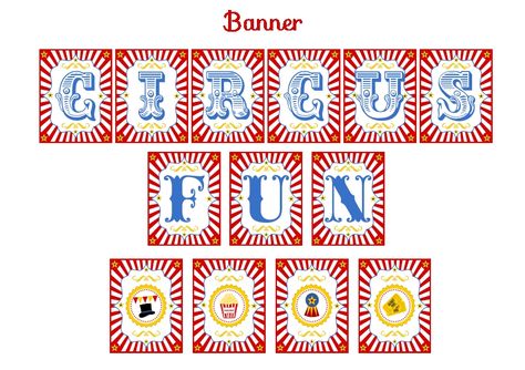 FREE Circus Birthday Party Printables from Printabelle | Catch My Party Circus Printables, Carnival Banner, Circus Gifts, Vintage Party Ideas, Circus Invitations, Circus Birthday Party Theme, Deco Halloween, Circus Carnival Party, Dance Camp