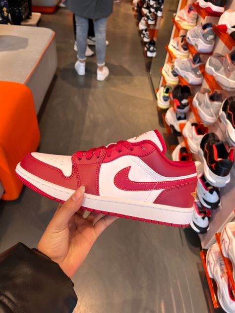 Air Jordan 1 low cardinal red Jordan 1 Low Cardinal Red, Jordan 1 Low Red, Nike Air Jordan Low, Low Jordan 1, Air Jordan Low, Jordan Low, School Shoe, Red Jordans, Back To School Shoes