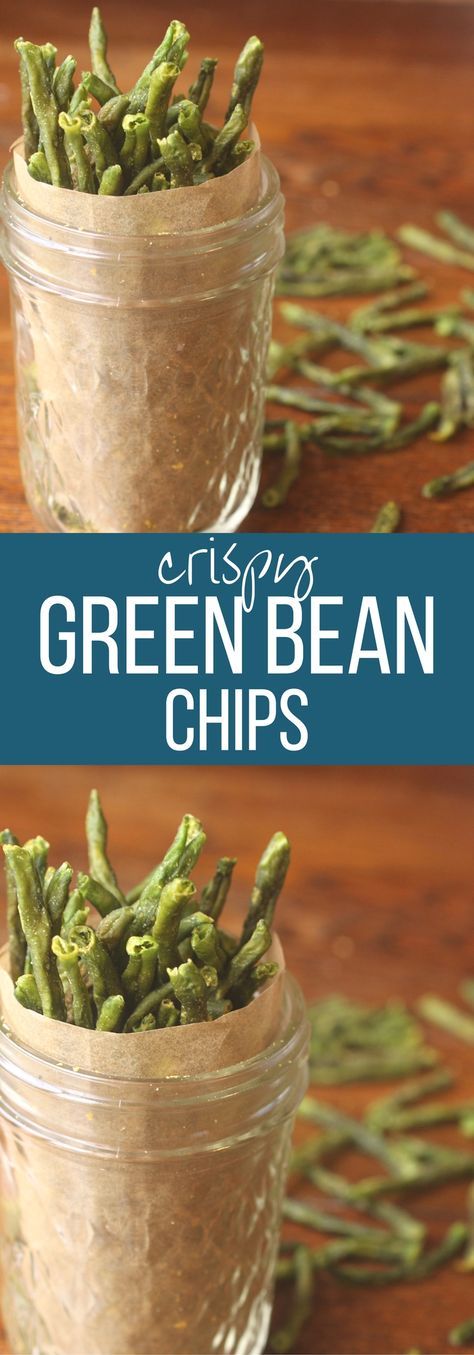 Looking for a healthy snack? This Addictive Green Bean Chips recipe is super easy and they are so much healthier than the store bought veggie chips. Skip the GMO canola oil from the packaged veggie chips and make these instead. Green Bean Chips, Green Beans Chips, Crispy Green Beans, Bean Chips, Veggie Chips, Dairy Free Dinner, Keto Vegan, Healthy Vegan Snacks, Paleo Snacks