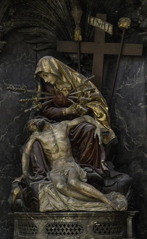 Our Lady of Sorrows | This Pieta with Our Lady of Sorrows is… | Flickr Mary Mother Of Jesus, Religious Imagery, Lady Of Sorrows, Maria Magdalena, Religious Pictures, Mary Mother Of God, Mama Mary, Queen Of Heaven, Our Lady Of Sorrows