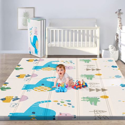 Gimars XL BPA Free 0.6 in Reversible Foldable Baby Play Mat, Waterproof Foam Floor Baby Crawling Mat, Portable Baby Playmat f Best Baby Play Mat, Baby Crawling Mat, Baby Playmat, Baby Floor Mat, Baby Tummy Time, Baby Crawling, Tummy Time Mat, Baby Playpen, Foam Flooring