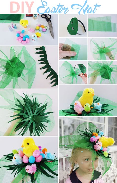 Diy Easter Hat, Spring Hat Parade, Easter Bonnet Ideas, Girls Easter Bonnet, Easter Bonnet Competition, Easter Hat Parade, Chicken Easter, Spring Bonnet, Easter Bonnets