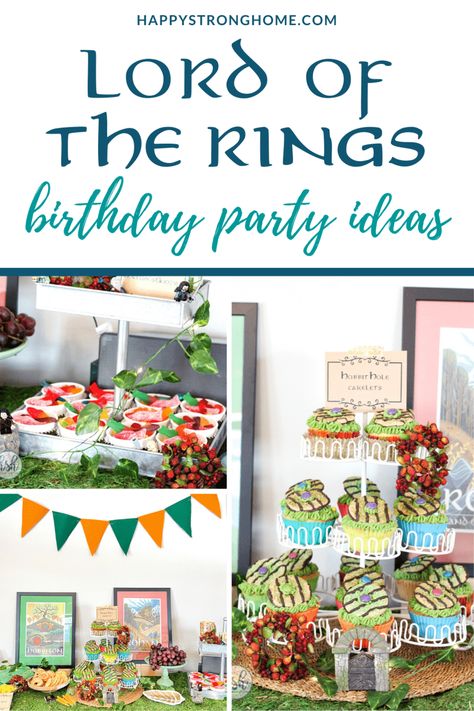 Lord Of The Rings Themed Desserts, Hobbit Party Ideas Games, Lord Of The Rings Party Food Ideas, Lord Of The Rings Party Activities, Lord Of The Rings 2nd Birthday, Lotr One Year Birthday, One Ring To Rule Them All Birthday, Lord Of The Rings Birthday Party Kids, One Year To Rule Them All Birthday