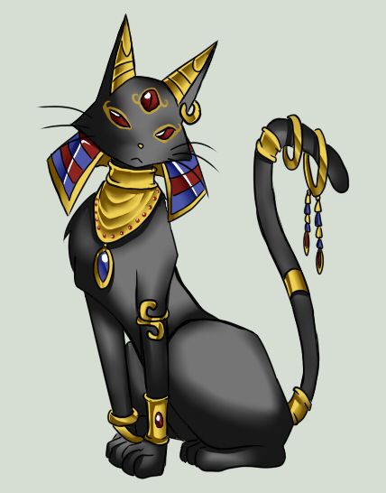 The accessories on this Bastet by Pandablubb on DeviantArt Egyptian Cat Tattoos, Bastet Goddess, Egyptian Cat Goddess, Anime Egyptian, Egyptian Cats, Egyptian Cat, Egyptian Mythology, Makeup Eyes, Egyptian Goddess