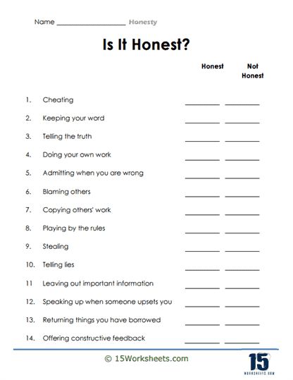 Honesty Worksheets Free Printable, Lying Worksheets For Kids, Honesty Worksheets For Kids, Honesty Worksheet, Honesty Activities For Kids, Behavior Worksheets For Kids, Honesty Activities, Daisy Badges, Honesty Lesson