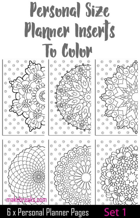 Journaling Goals, Planner Pictures, Free Printable Planner Pages, Mandalas To Color, Personal Size Planner, Planner Freebies, Happy Planner Printables, Free Printable Planner, Pages To Color