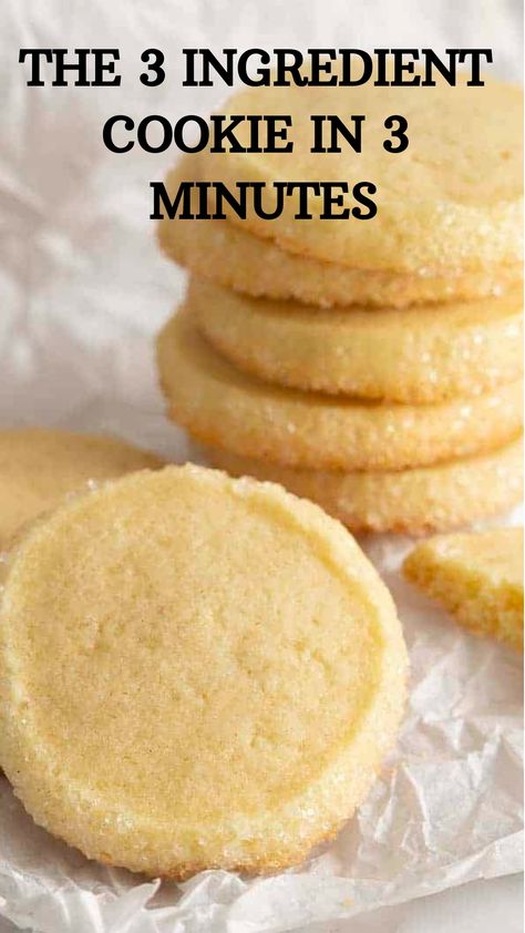 Looking for an easy, quick dessert? Try these Three Ingredients Biscuits! This 3 Ingredient Biscuit recipe is perfect for when you want a sweet treat in a snap. With just flour, sugar, and butter, you can whip up these Three Ingredient Sweets in no time. Perfect for Easy Snack Recipes With Few Ingredients, these Three Ingredient Butter Cookies are a must-try for anyone who loves Quick Baking Recipes. Enjoy this simple recipe for a delicious treat that’s sure to satisfy your cravings! Easy 3 Ingredients Recipes, Simple Minimal Ingredient Recipes, Simple Treats 3 Ingredients, Easy Desserts With No Flour, Vegan Easy Dessert 3 Ingredients, Small Ingredient Desserts, Easy Cake Recipes No Butter, 5 Minute Snacks 3 Ingredients, Simple Quick Snack Recipes