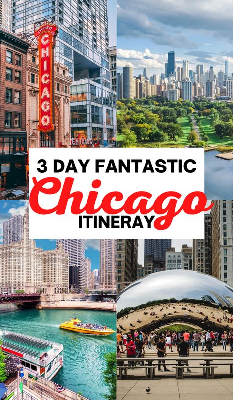 Chicago Places To Visit, Night Chicago, Chicago Itinerary, Weekend In Chicago, Usa Chicago, Chicago Weekend, Chicago Travel Guide, Chicago Vacation, Chicago Things To Do